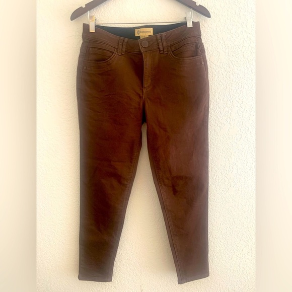DEMOCRACY 'Ab' Solution Ankle Length Colored Jeans Womens Sz 8 Brown Stretch - Picture 1 of 9